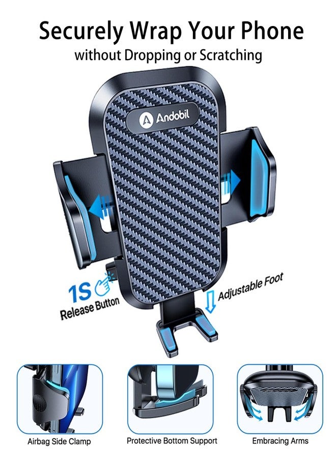 andobil Universal Car Phone Clip Holder [Military Sturdy, Firmly Grip & Never Slip] Ultra Stable Dashboard Cell Phone Mount for Car Dash Fits All iPhone 16 15 14 13 12 Pro Max Android Samsung GPS - Image 5