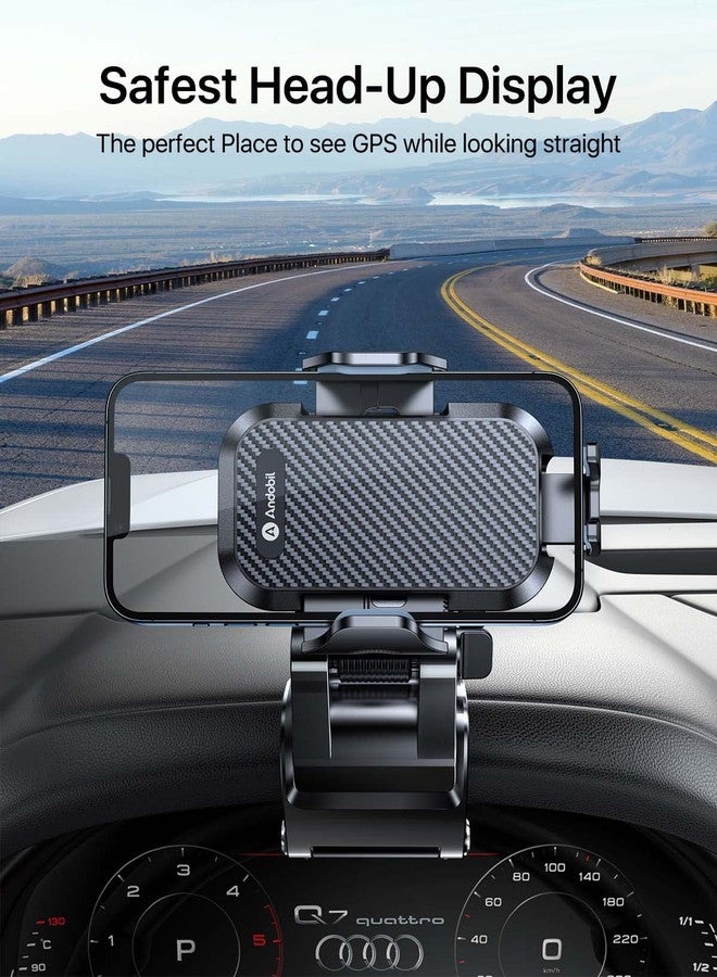 andobil Universal Car Phone Clip Holder [Military Sturdy, Firmly Grip & Never Slip] Ultra Stable Dashboard Cell Phone Mount for Car Dash Fits All iPhone 16 15 14 13 12 Pro Max Android Samsung GPS - Image 2