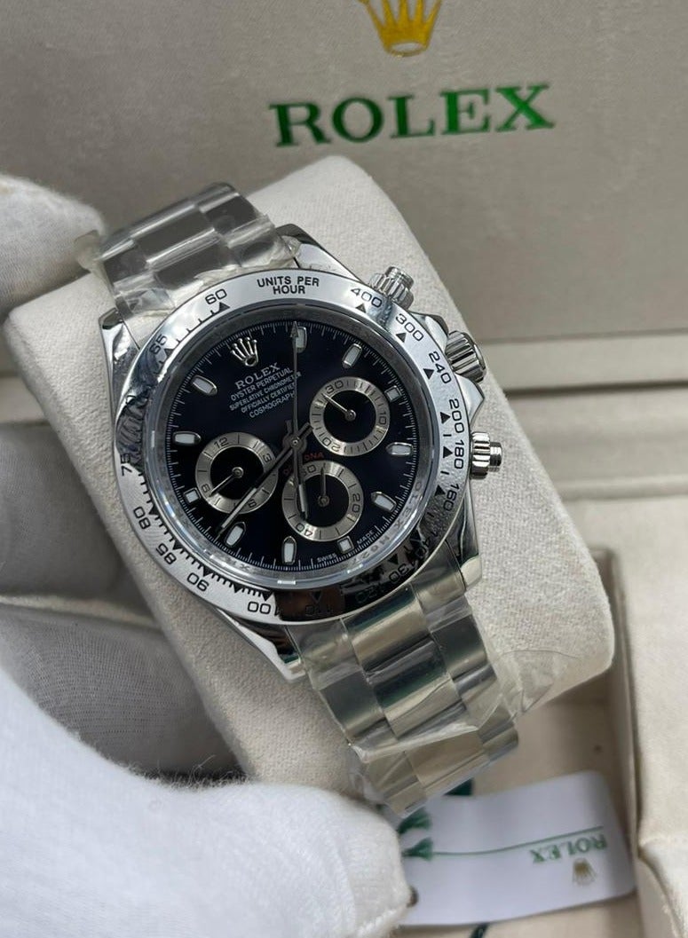 Rolex Men's Automatic Black Dial Steel Watch 