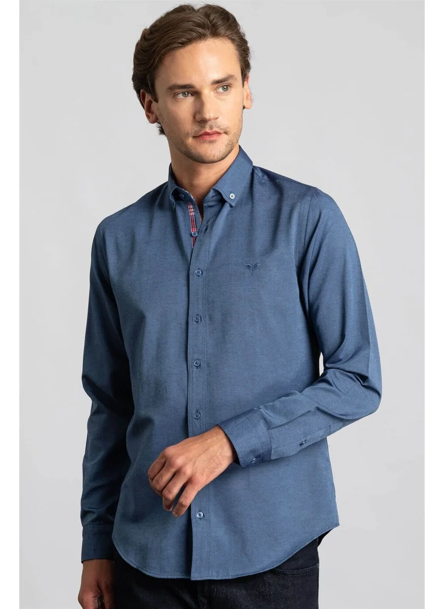 Tudors Slim Fit Slim Fit Long Sleeve Poplin Oxford
