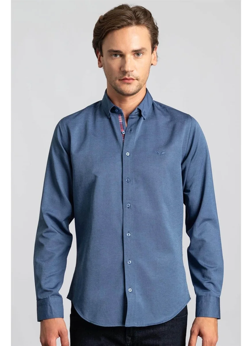 Tudors Slim Fit Slim Fit Long Sleeve Poplin Oxford