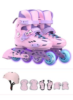 sway Kids Adjustable Inline Skate Roller Skates with Light Up Wheels, Outdoor Fitness Skates, Adjustable Inline Skates for Boys and Girls  - Image 1
