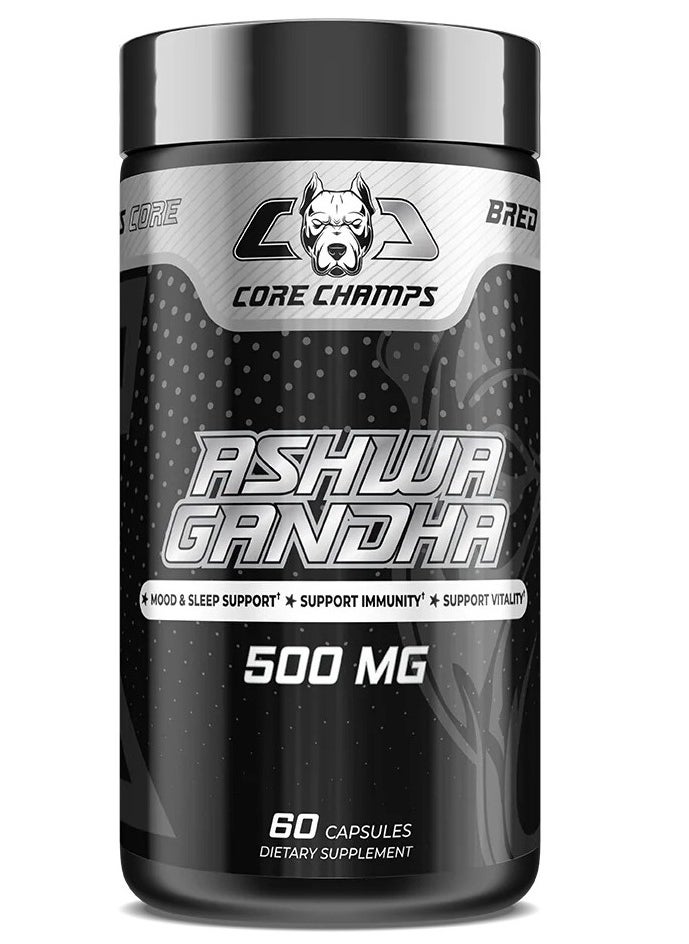 CORE CHAMPS - Core Champs Ashwagandha 500MG 60 Capsules - Image 1