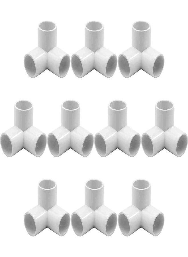 YSIL 3 Way 3/4” PVC Pipe Fittings Elbow Furniture Grade Connector for DIY PVC Structure and Frame,Fits 3/4" Sch 40 PVC Pipes(10 Pack) - Image 1