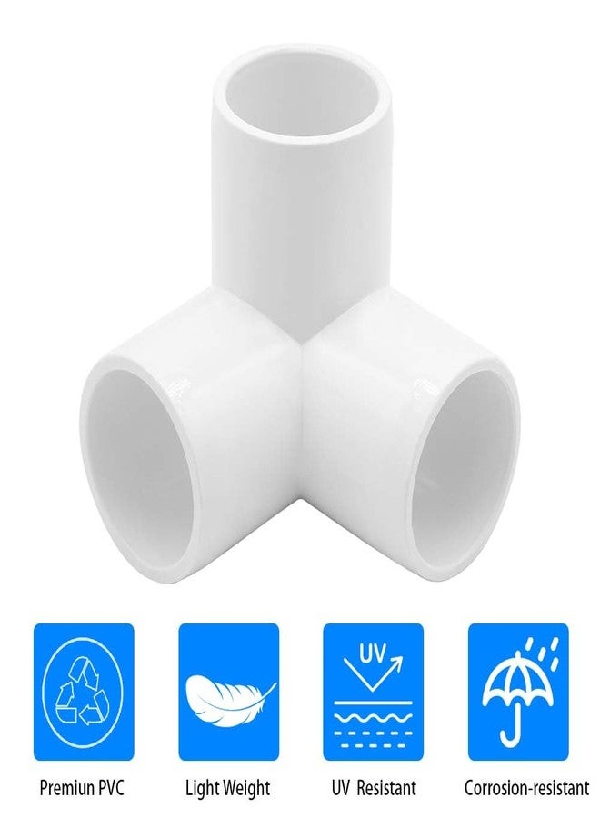 YSIL 3 Way 3/4” PVC Pipe Fittings Elbow Furniture Grade Connector for DIY PVC Structure and Frame,Fits 3/4" Sch 40 PVC Pipes(10 Pack) - Image 3