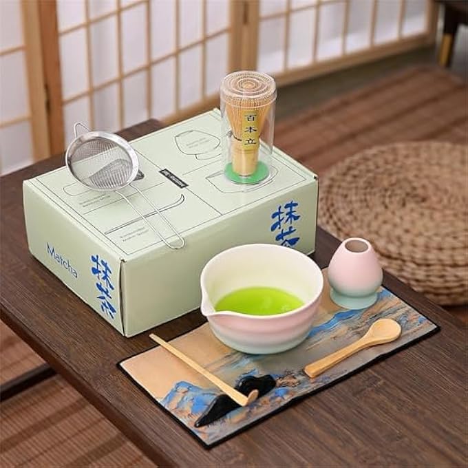 TAME Matcha Whisk Set Bamboo Matcha Whisk And Bowl With Spout Scoop Spoon Sifter Whisk Holder Perfect Matcha Starter Kit For Matcha Tea Ceremony - Image 5