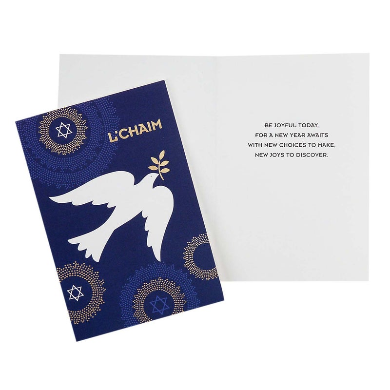 Hallmark Tree of Life Rosh Hashanah Card Assortment  L'Shanah Tovah and L'Chaim (6 cards with Envelopes) - Image 4