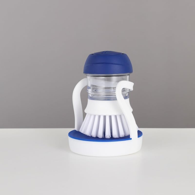 جوليا فرشاة غسيل الأطباق البلاستيكية جوليا بلو مع حامل - Image 3