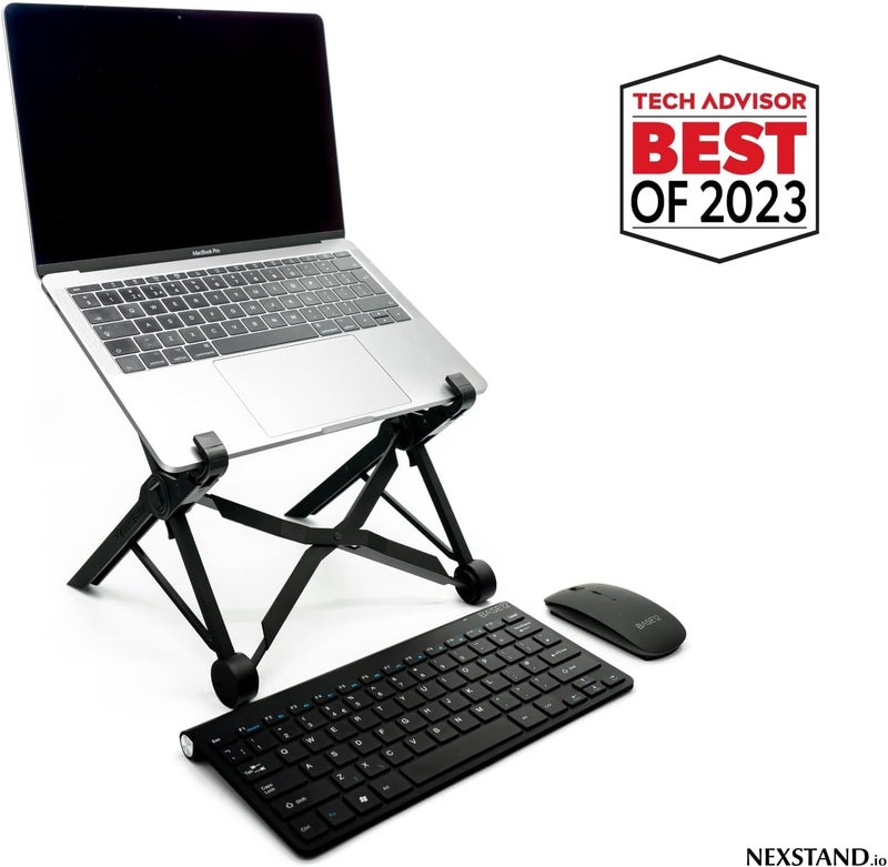 NEXSTAND K2 Laptop Stand for Desk, 8-Levels Adjustable Height Ergonomic Laptop Riser, Ventilated Computer Stand Holder Compatible with MacBook Air Pro, Dell, 10-17” Laptops - Image 2