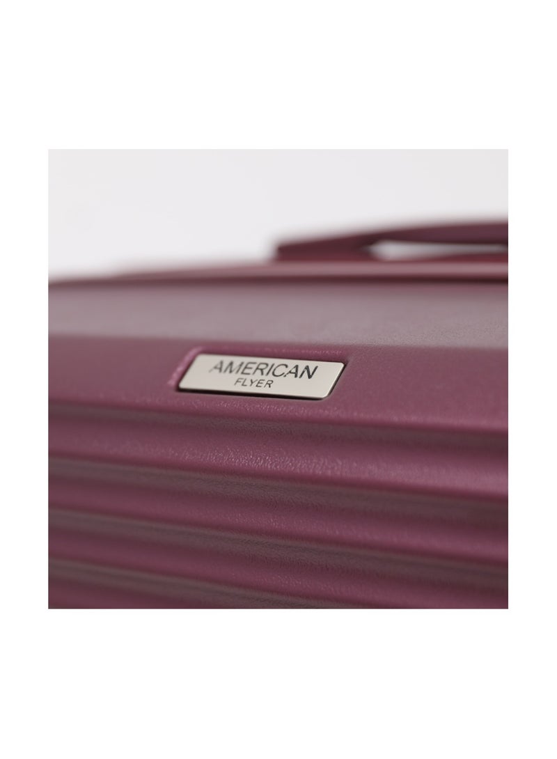 AMERICAN FLYER Hardshell Luggage Spinner Trolley Bag 3 Pieces Set,Burgundy (S-20",M-24",L-28") - Image 3