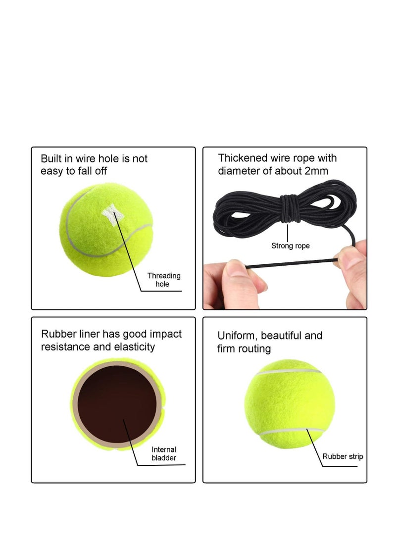 Generic Tennis Trainer Rebound Ball,Bounce Back Tennis Ball,Tennis Practice Rebounder with Long Elastic Rope,Portable Tennis Self Training Device,Solo Tennis Practice Reaction Equipment Kit for Beginners  - Image 5