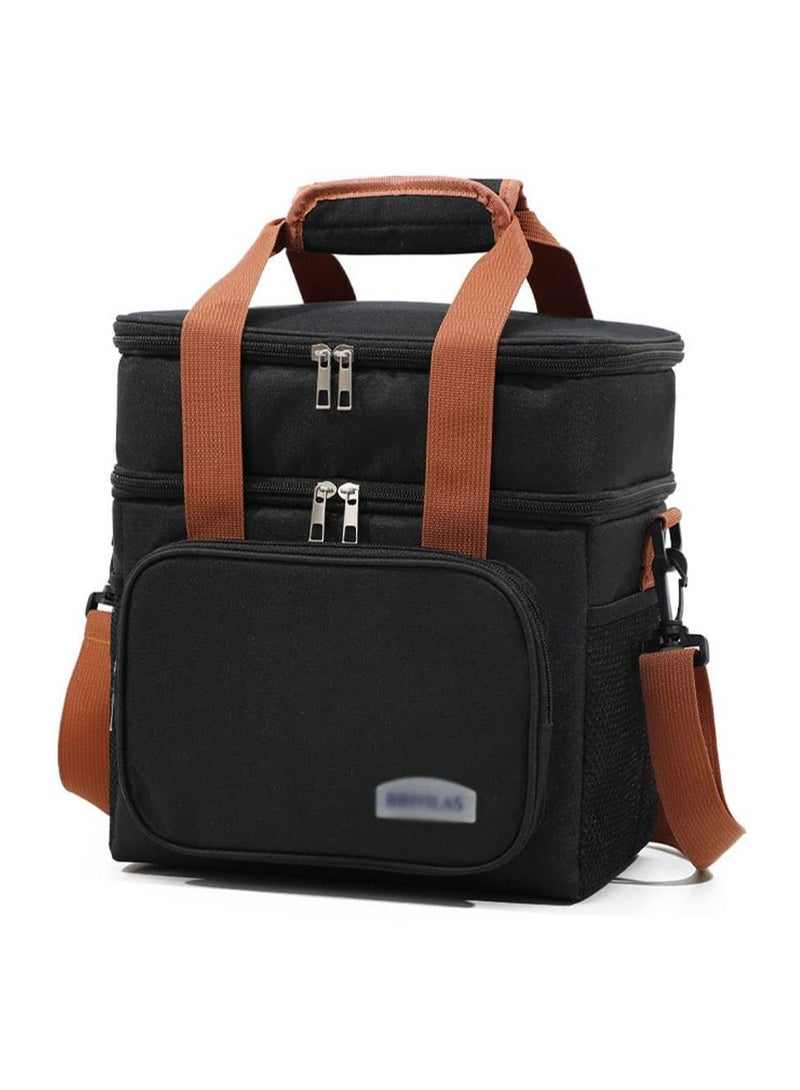 Arabest Insulated Lunch Bag, Men/Women - Reusable Lunch Box for Office Work School Picnic Beach - Leakproof Freezable Cooler Bag, Adjustable Shoulder Strap for Kids/Adult  - Image 1