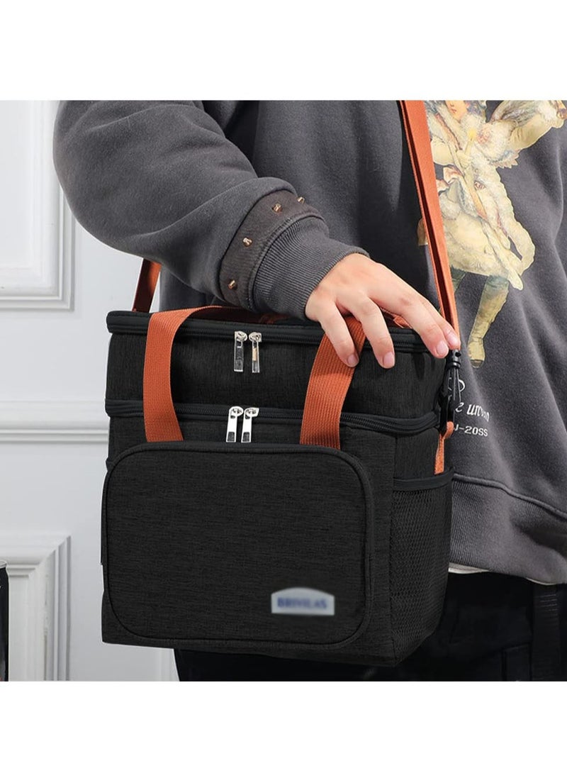 Arabest Insulated Lunch Bag, Men/Women - Reusable Lunch Box for Office Work School Picnic Beach - Leakproof Freezable Cooler Bag, Adjustable Shoulder Strap for Kids/Adult  - Image 4