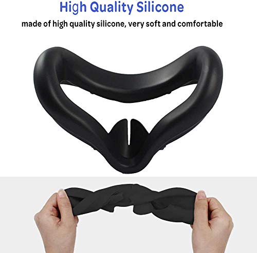 RGEEK VR Silicone Face Cover for Quest 2, Sweat-Proof Lightproof Non-Slip Washable Replacement Face Pads for Quest 2 Accessories - Image 3