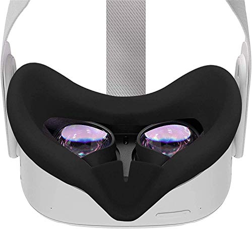 RGEEK VR Silicone Face Cover for Quest 2, Sweat-Proof Lightproof Non-Slip Washable Replacement Face Pads for Quest 2 Accessories - Image 1