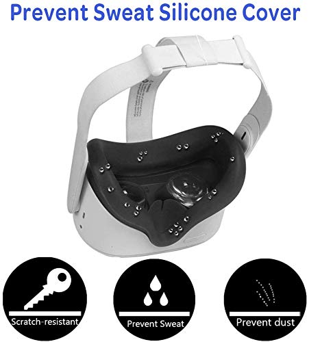 RGEEK VR Silicone Face Cover for Quest 2, Sweat-Proof Lightproof Non-Slip Washable Replacement Face Pads for Quest 2 Accessories - Image 5
