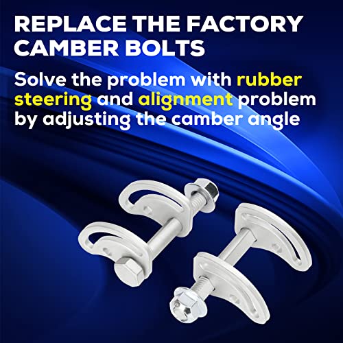 KSP PERFORMANCE KSP Caster/Camber Bolt Kit Adjusting ±1.5° Compatible with Silverado Sierra 1500 2500,Yukon Express Savana 1500 2500 Hummer H2 H3, Work On Most Chevy GMC Control Arm| Including Bolts,Cams and Nuts - Image 2