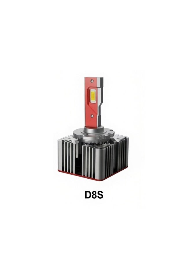 مصباح أمامي للسيارة من سلسلة D بتقنية LED، طراز Y5D-D8-6500K، ضوء أبيض 6500 كلفن، قدرة 55 واط، سطوع عالٍ، تصميم تبريد من الألومنيوم المستخدم في صناعة الطائرات، عمر افتراضي طويل. - Image 1