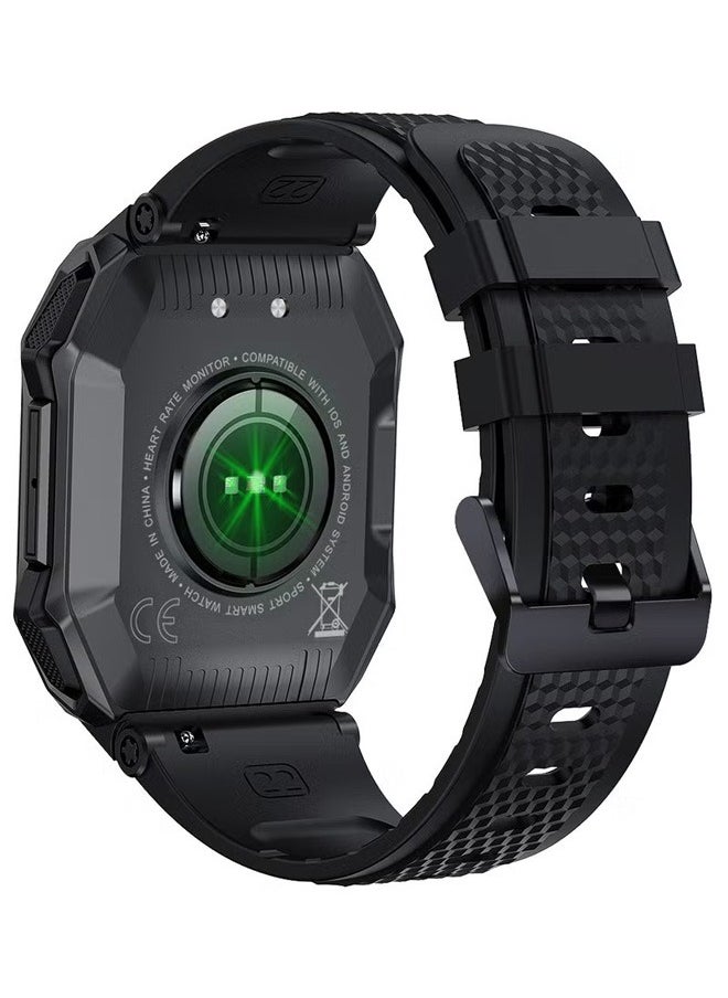 RollsTimi  - Men's SmartWatch, 1.85-Inch Full-Screen Touch, Heart Rate Monitoring For Exercise And Sleep, Waterproof, All Black - Image 1