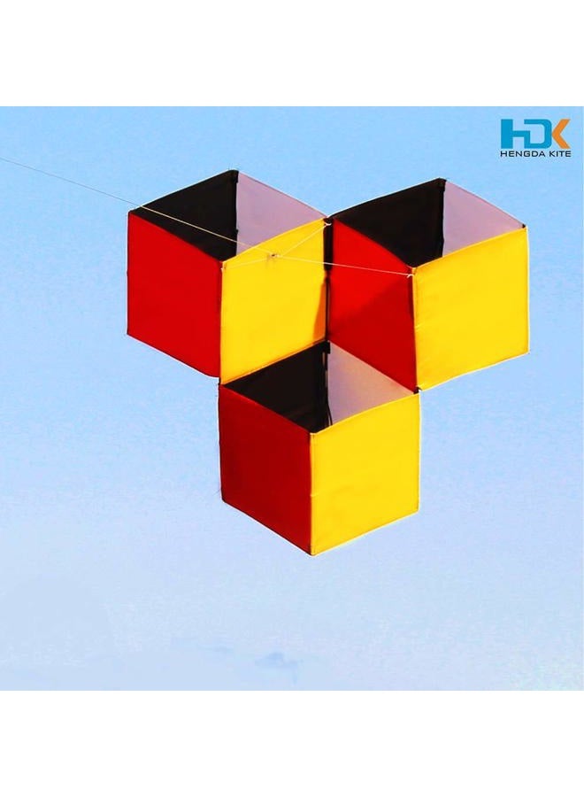 Hengda Kite for Kids 3D Magic Cube Box Kite Single Line Kite Flying for Children Kids Outdoor Toys Beach Park Playing - Image 2