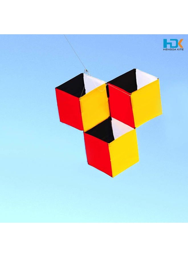 Hengda Kite for Kids 3D Magic Cube Box Kite Single Line Kite Flying for Children Kids Outdoor Toys Beach Park Playing - Image 3