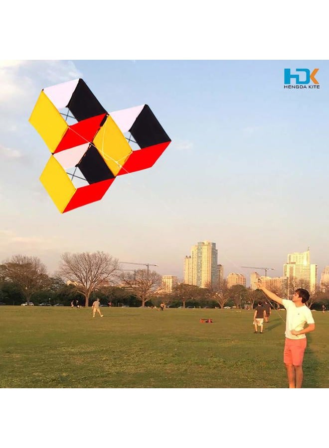 Hengda Kite for Kids 3D Magic Cube Box Kite Single Line Kite Flying for Children Kids Outdoor Toys Beach Park Playing - Image 4