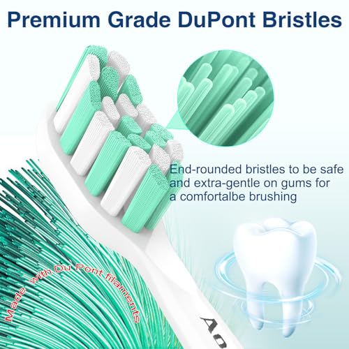 Aoremon Replacement Heads for Philips Sonicare c2 c1 Brush Head Compatible with Phillips Sonicare and More Click-on Electric Toothbrush, 10 Pack - Image 4