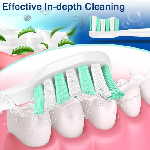 Aoremon Replacement Heads for Philips Sonicare c2 c1 Brush Head Compatible with Phillips Sonicare and More Click-on Electric Toothbrush, 10 Pack - Image 2