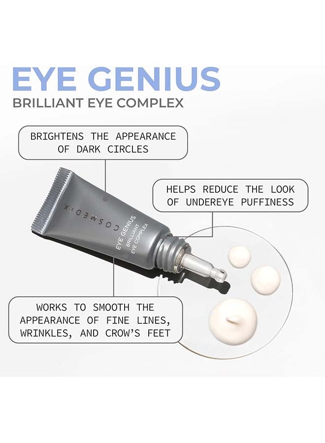 CosMedix Eye Genius Brilliant Eye Complex Peptide Serum | For Dark Circles Puffiness And Fine Lines Around the Eyes 7ml - Image 2