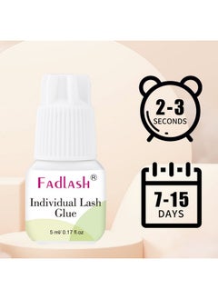 FADLASH Individual Lash Glue FADLASH Cluster Lash Glue 2-3S Dry Time 7-15 Days Retention DIY Lash Extension Glue Self Application Sensitive Lash Cluster Glue Black 5ml (DIY/Cluster Lashes Use Only)  - Image 3