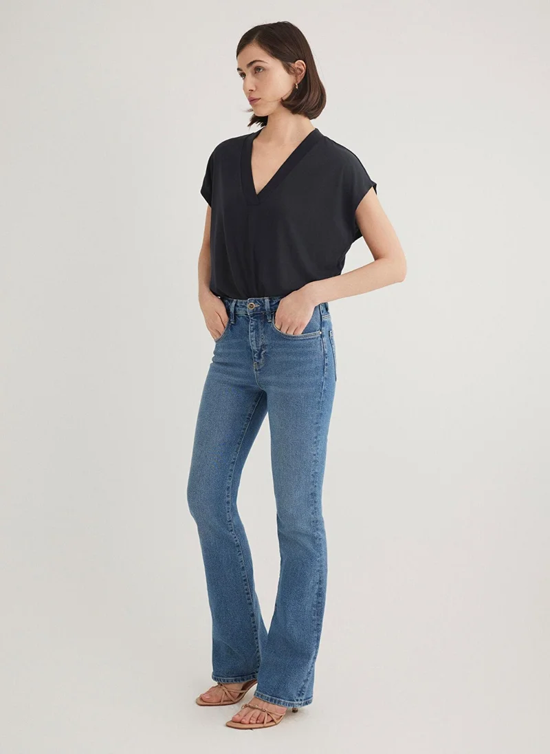 MAVI Lux Touch V Neck Black T-Shirt