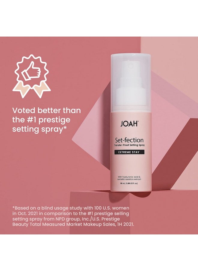 JOAH - Set Fection Transfer Proof Extreme Stay Setting Spray Infused With Hyaluronic Acid And Centella Asiatica Net Wt. 50 Ml (1.69 Fl.Oz.) - Image 1