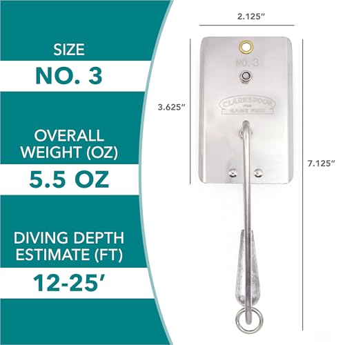 Clarkspoon Fishing Planer - Multiple Sizes - Braced Design Size 3-12-25' - Image 3
