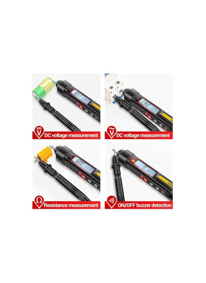PROMASS - promass A3006 Pro 4000 Counts Multifunctional Pen Type Multimeter - Versatile AC/DC Voltage Tester, Ohm Hz Zero Fire Line Detector, Digital Electric Tool with Backlit LCD Display, Compact and Portable - Image 1