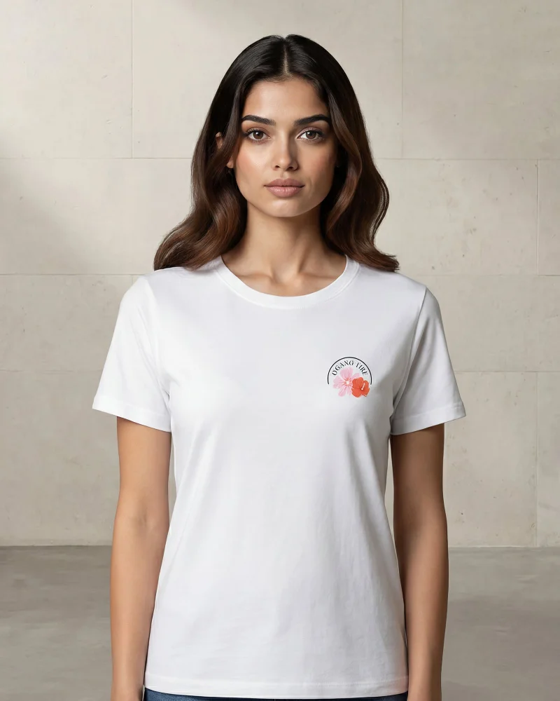 Redtag Women White Printed T-Shirt