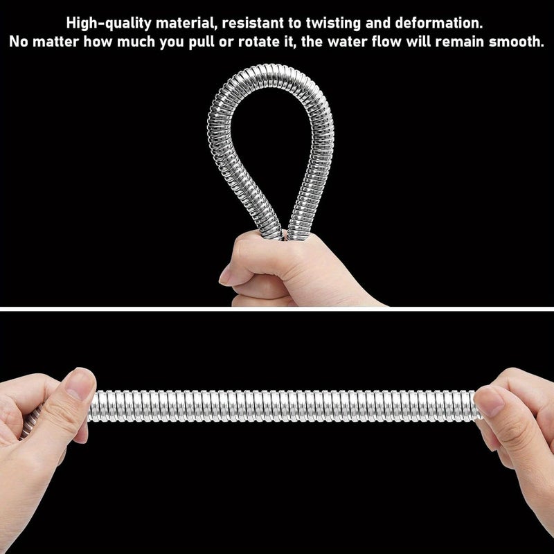خرطوم دش فضي طويل جدًا بطول 59.06 بوصة، أنبوب تمديد خاص لسخان المياه في الحمام - Image 3