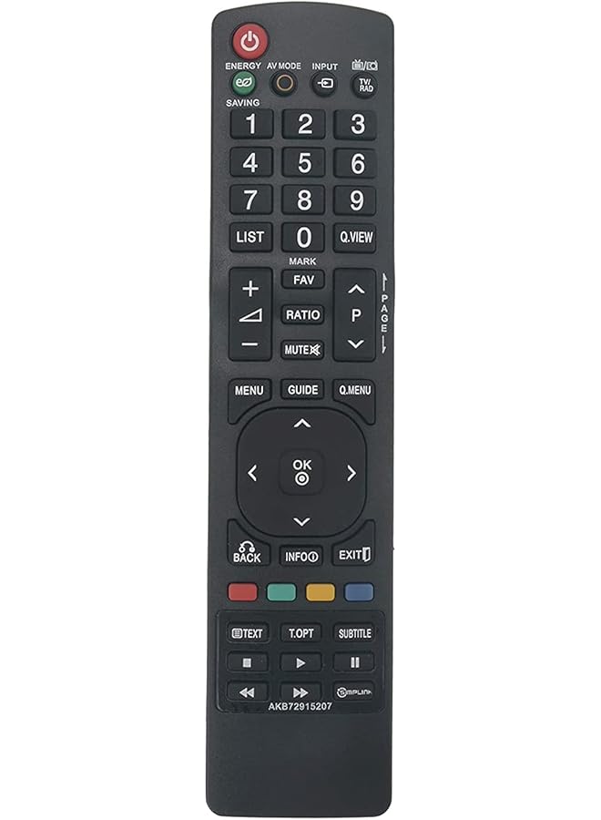 The Bros AKB72915207 Replaced Remote Control-Fit for-LG LCD LED TV 60PK750 37LD350 42LD520 42LD550 42LD630 46LD550 47LD520 47LD650 50PK750 52LD550 55LD520 32LE3300 19LE5300 26LD320H 26LD340H 26LE5300 - Image 1
