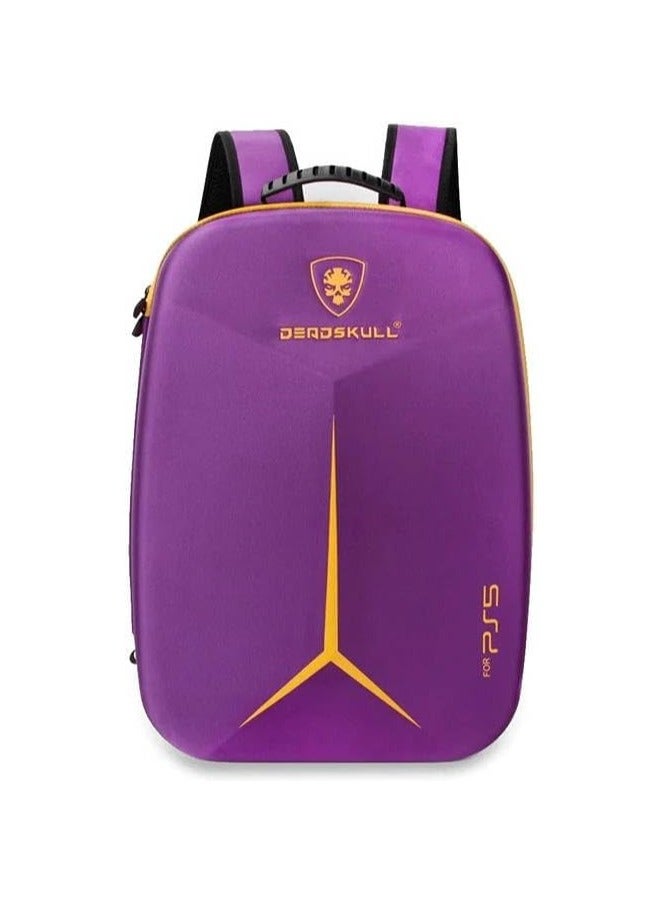 DEADSKULL Carrying Case for PS5/PS5 Pro/PS5 Slim , Game Backpack for PS5, Large Capacity Storage Bag Compatible with PlayStation 5 Controller Console Accessories (Purple, PS5 FAT) - Image 1