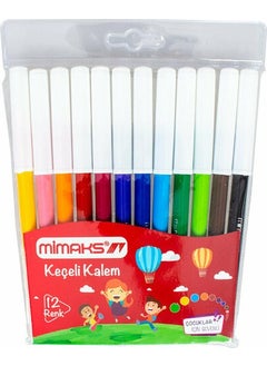 Mimaks Felt Tip Pen 12 Colors SFY4512 Fps-12 FK-8912 3125 2067 