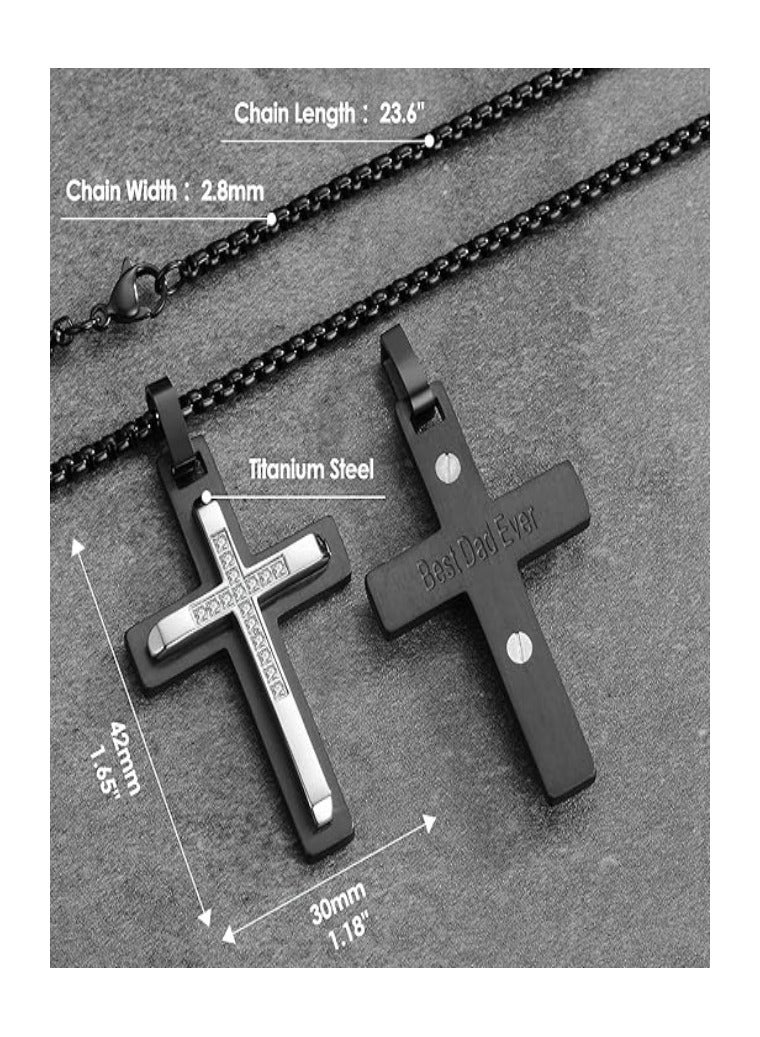 Zifeel Men's Cross pendant for Men, Dad, Husband - Jewellery Gift for Father's Day, Valentines Day, Anniversary, Birthday.  - Image 2