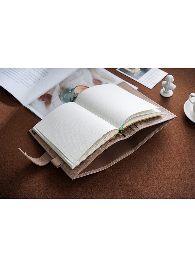 Moterm Leather Cover For A5 Notebooks - Fits Hobonichi Cousin, Stalogy And Midori Md Planners, With Pen Loop, Card Slots And Back Pocket (Pebbled-Taupe)  - Image 4