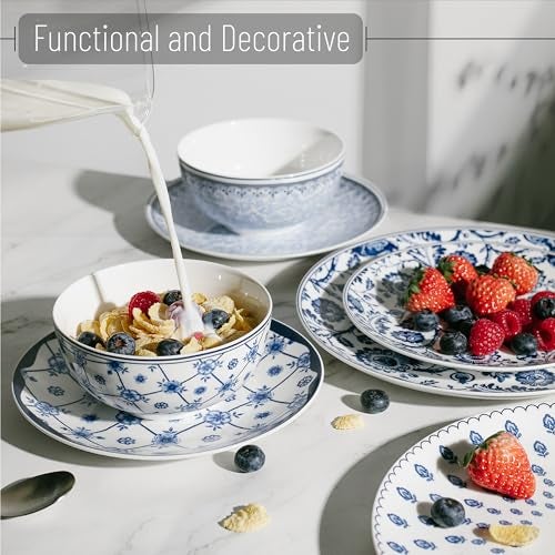 Brew To A Tea BTaT- Dinnerware Sets for 4, 12 pcs, Ceramic Dinnerware Sets, Christmas Gifts - Image 5