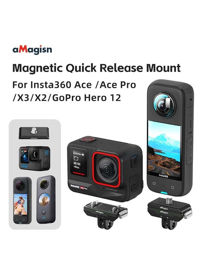 aMagisn Premium Metal Magnetic Quick Release Accessory For Insta360 Ace Pro - Essential For Insta360 Ace Metal Magnetic Quick Disassembly Action Cameras (Acepro Metal Quick Release + Upper Cover)  - Image 5