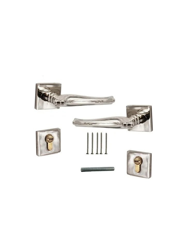 tucra TUCRA Separated Interior Door Handle Set | Classic Design with High-Quality Heavy Zinc Material | Expert Turkish Manufacturing | Fits 40mm+ Locks | Compatible with Wooden & Metal Doors | Easy Installation 