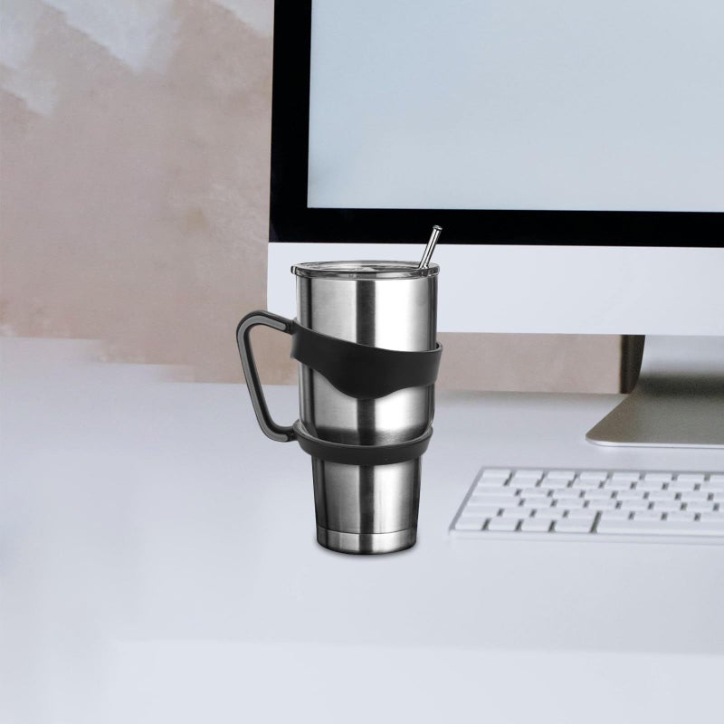 30 Oz Stainless Steel Tumbler Handle Grip For Insulated Cup Black Trim Car Cup Holder Travel Mug Coffee Tumbler - Image 4