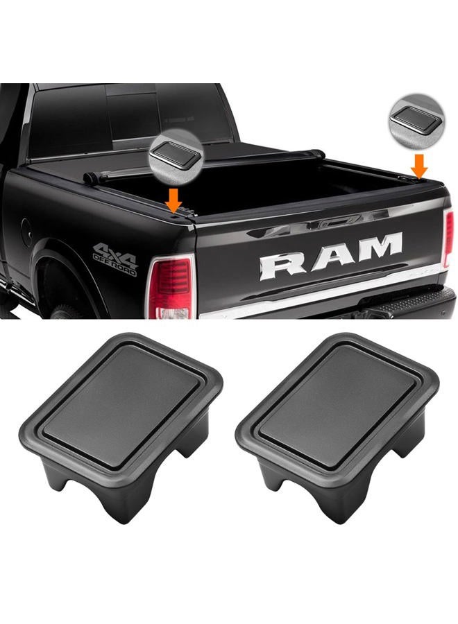 Moonlinks Ram 1500 Stake Pocket Covers, Rear Truck Bed Rail Stake Pocket Cover Compatible with Dodge Ram 2019-2024(Set of 2) - Image 1