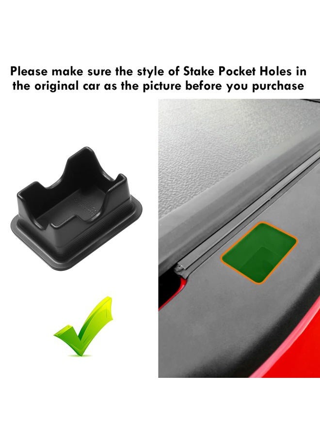 Moonlinks Ram 1500 Stake Pocket Covers, Rear Truck Bed Rail Stake Pocket Cover Compatible with Dodge Ram 2019-2024(Set of 2) - Image 2