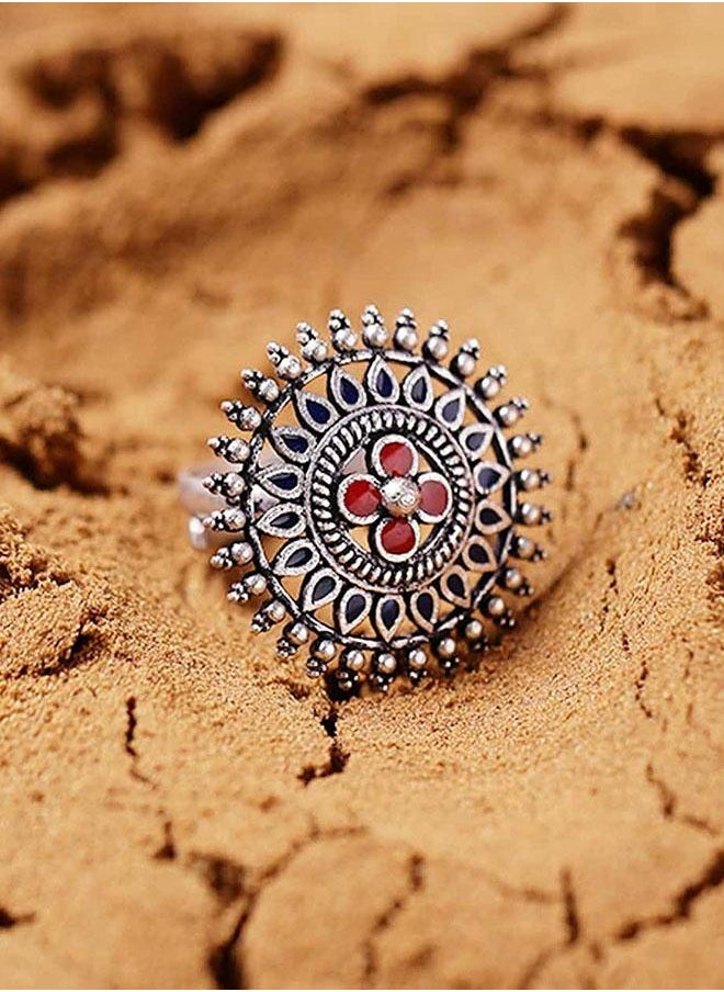 VOYLLA - Mandala Floral Finger Ring - Image 1