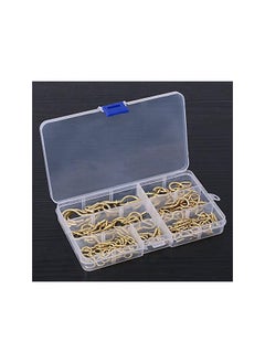 Glarks Glarks 120-Pieces 6 Size Brass Plated Screw-in Cup Hooks Lag Thread Handy Hanging Hooks Assortment Set  - Image 5