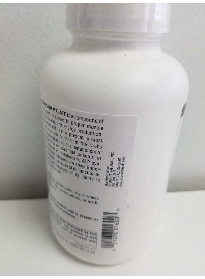 Source Naturals Magnesium Malate 625mg, 200 Capsules - Image 5